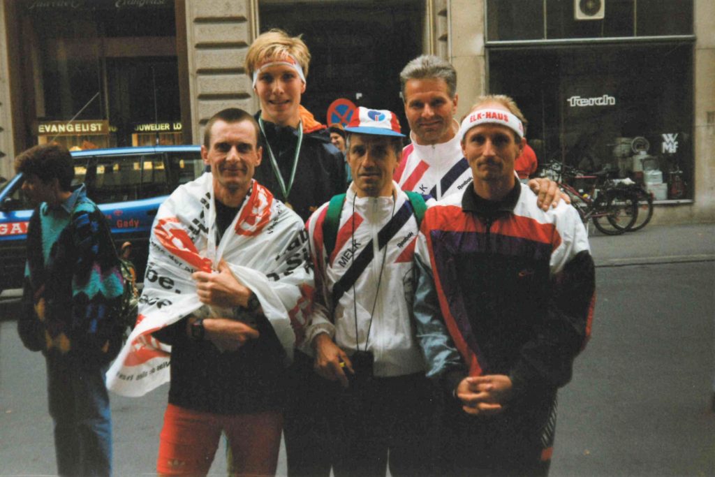 1996 - Graz Marathon - Österr. Meister (Luis Wildpanner, Wolfgang Strauss, Hans Plasch, Uli Swoboda, Max Wenisch)